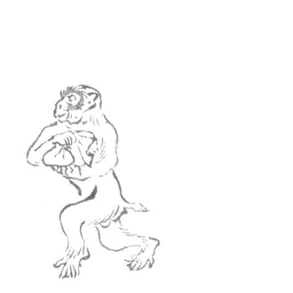 Furoshiki Chôjûgiga (rouge, 68 cm)