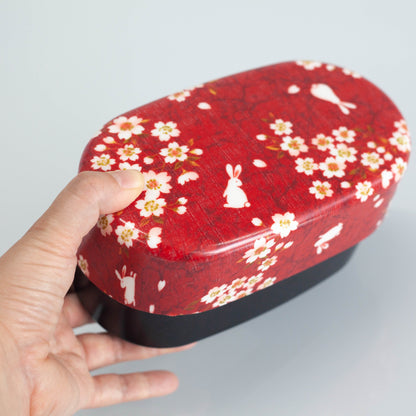 Bento Sakura Usagi (rood, 830 ml)