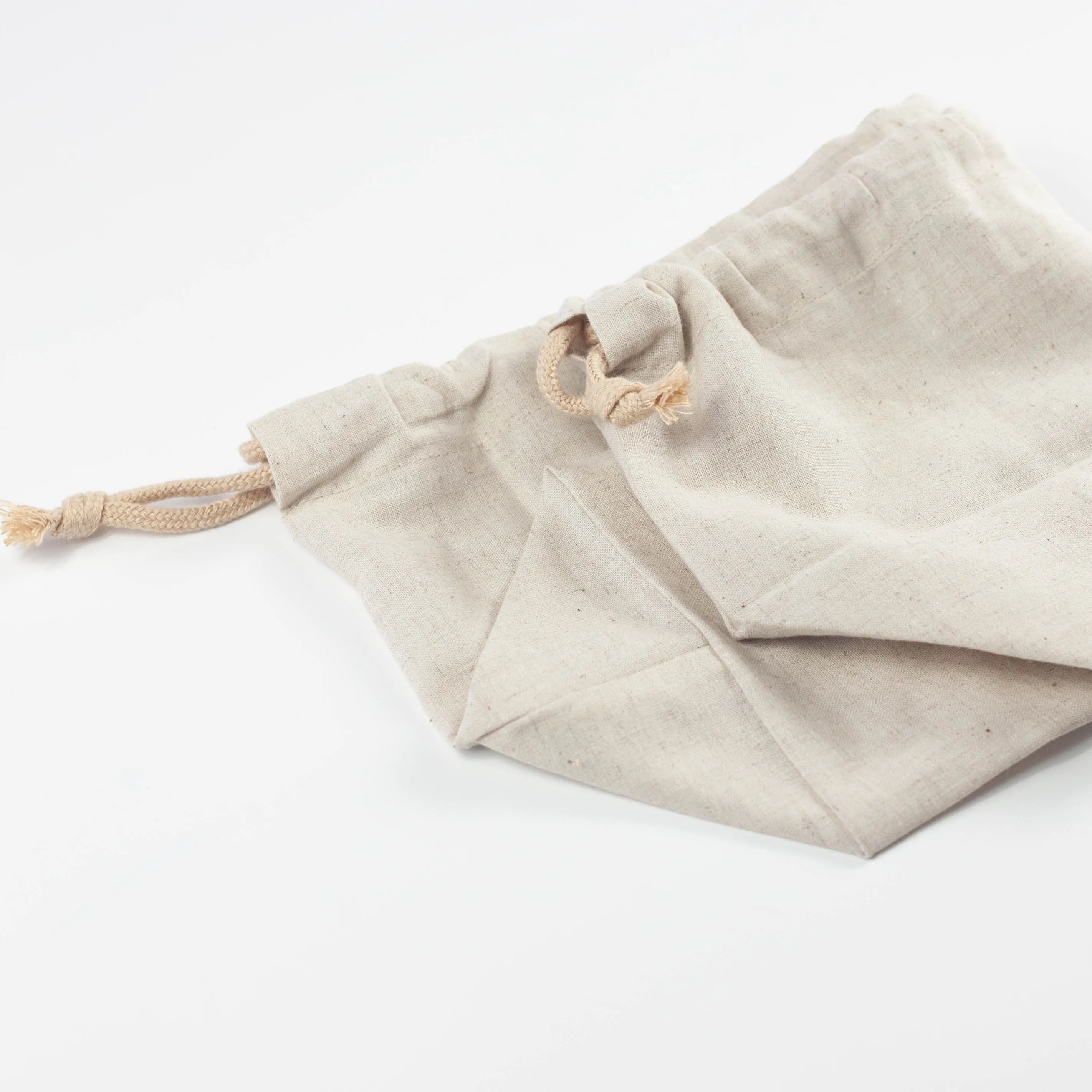 Sac en lin (ivoire, large)