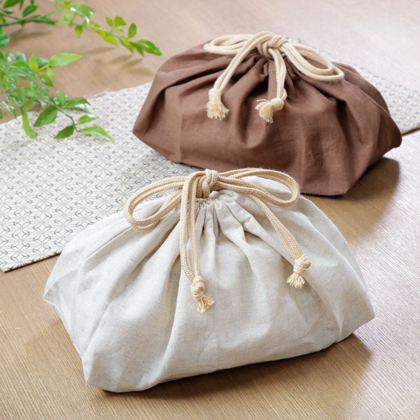 Sac en lin (marron, large)