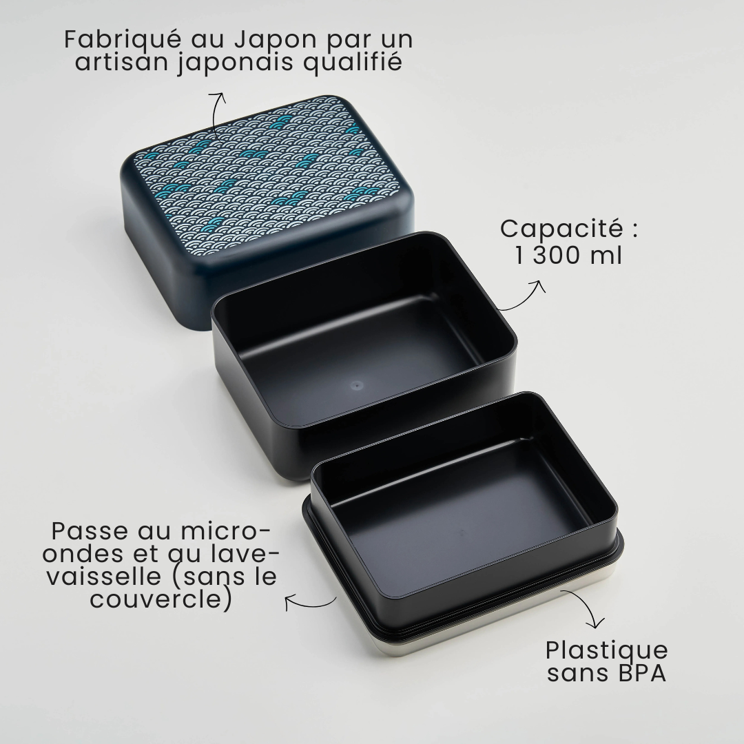 Big Bento Nami (blauw, 1300 ml)