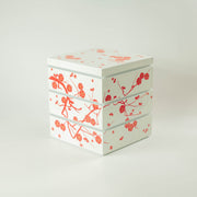 Bento pique-nique Ume (3 étages, blanc, 15 cm)