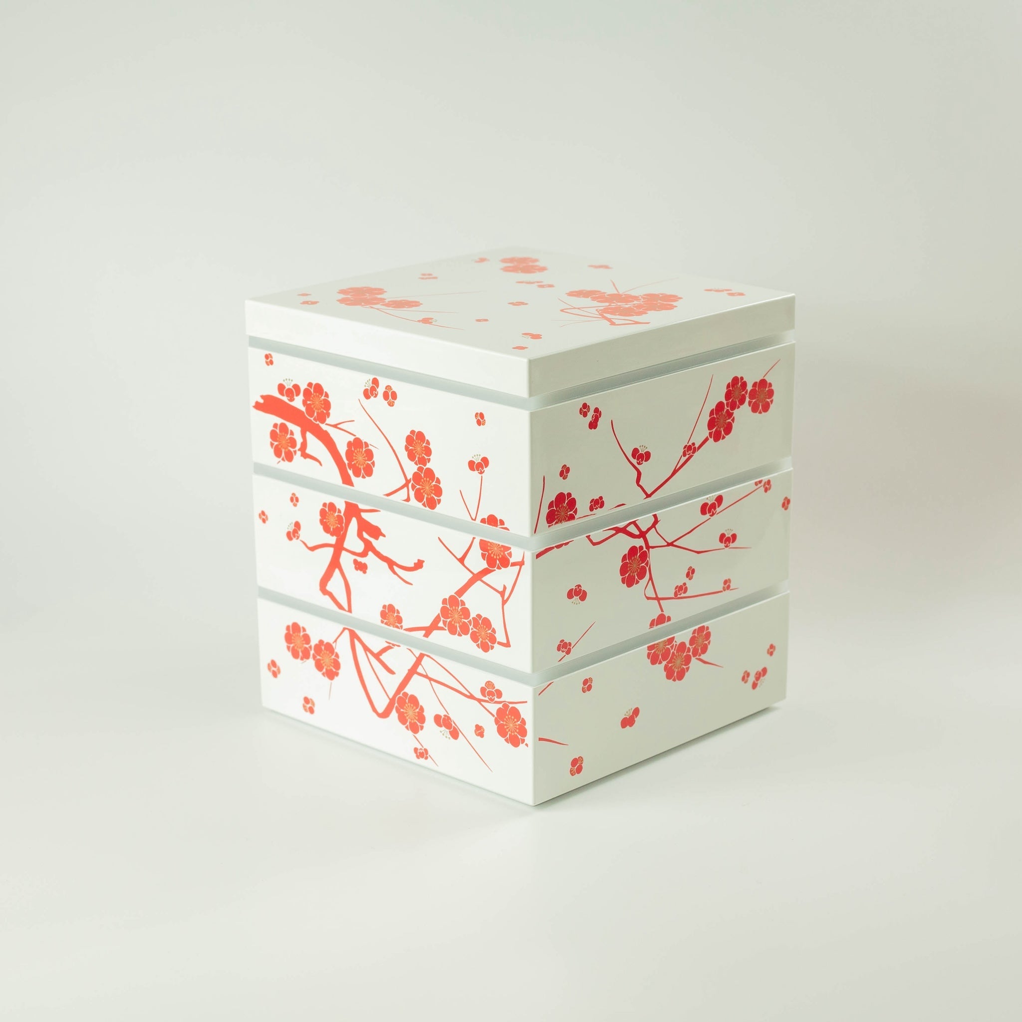 Bento pique-nique Ume (3 étages, blanc, 15 cm)