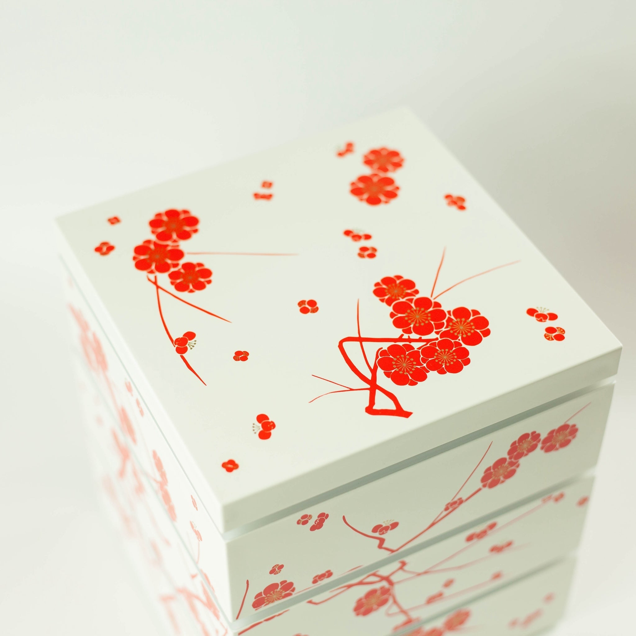 Bento pique-nique Ume (3 étages, blanc, 15 cm)