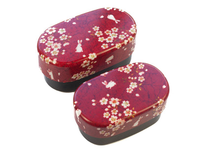 Bento Sakura Usagi (rosso, 570 ml)