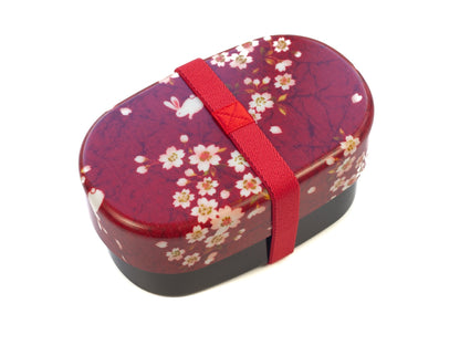 Bento Sakura Usagi (rosso, 570 ml)