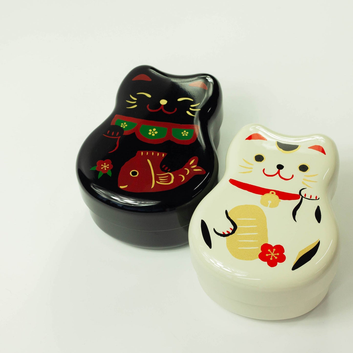 Bento Maruko Neko (bianco, 2 strati, 520 ml)
