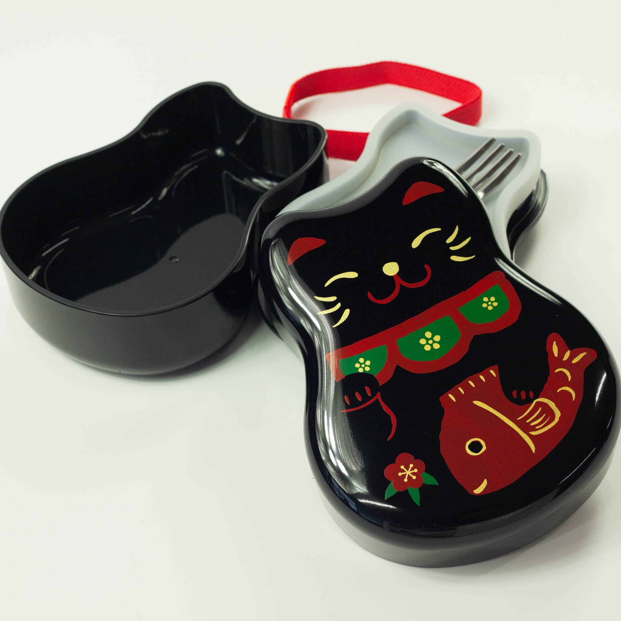 Bento Maruko Neko (nero, 2 strati, 520 ml)