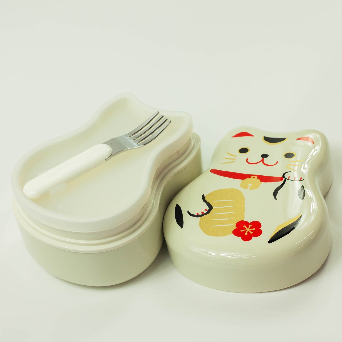 Bento Maruko Neko (bianco, 2 strati, 520 ml)