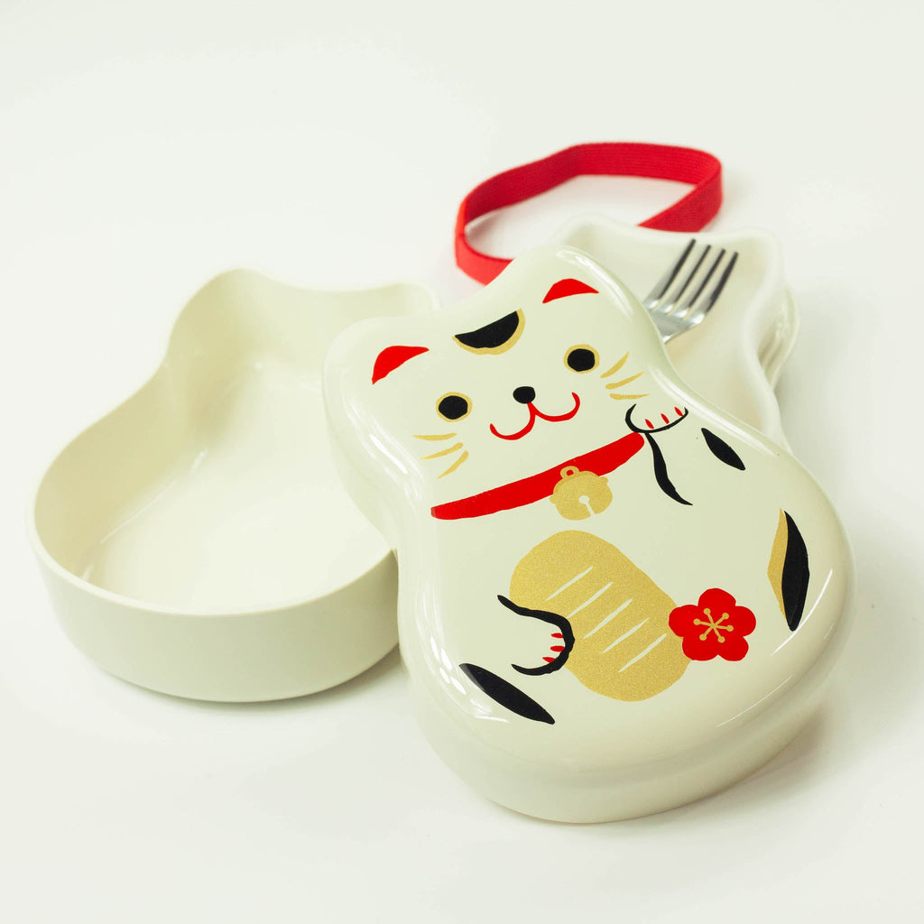 Bento Maruko Neko (blanc, 2 étages, 520 ml)