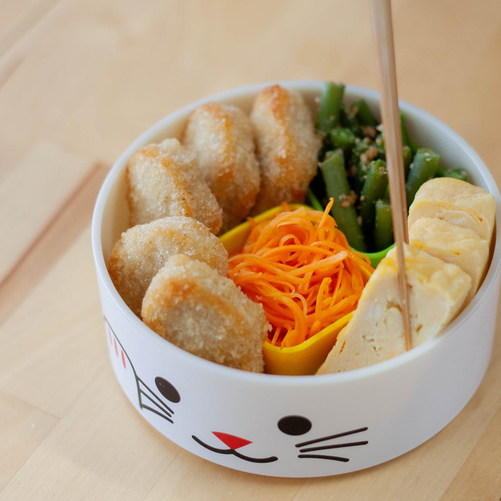 Bento Kokeshi - Maneki Neko (bianco, 1200 ml)