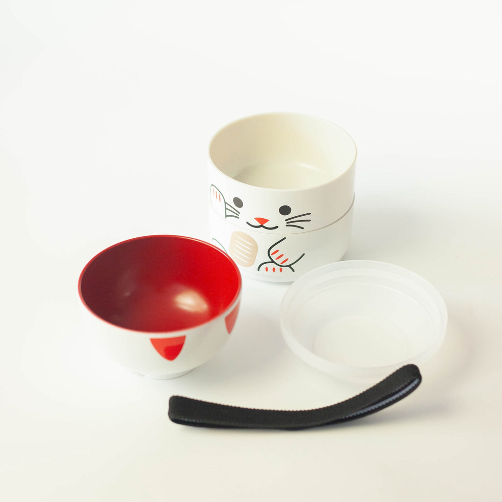 Bento Kokeshi - Maneki Neko bianco