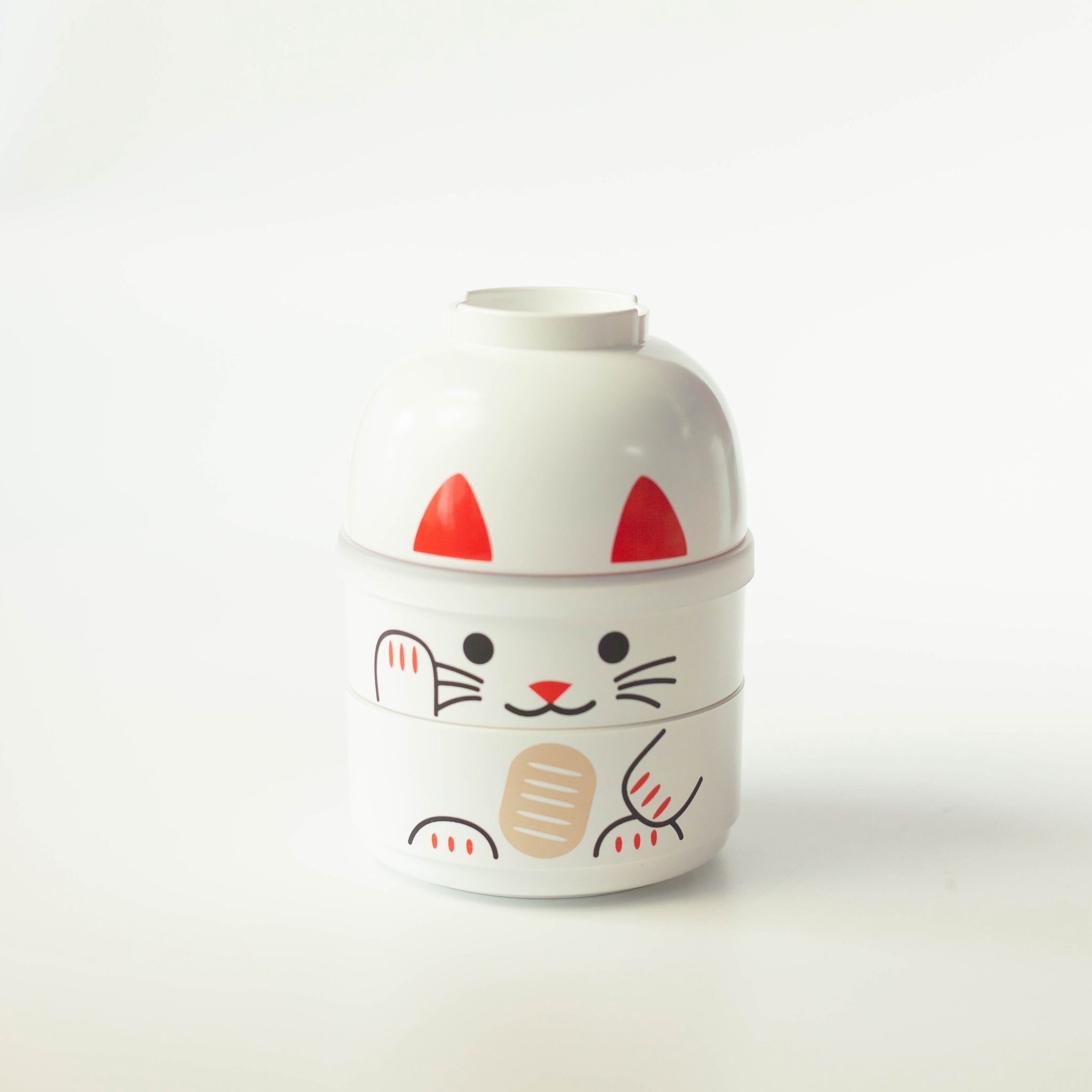 Bento Kokeshi - Maneki Neko bianco