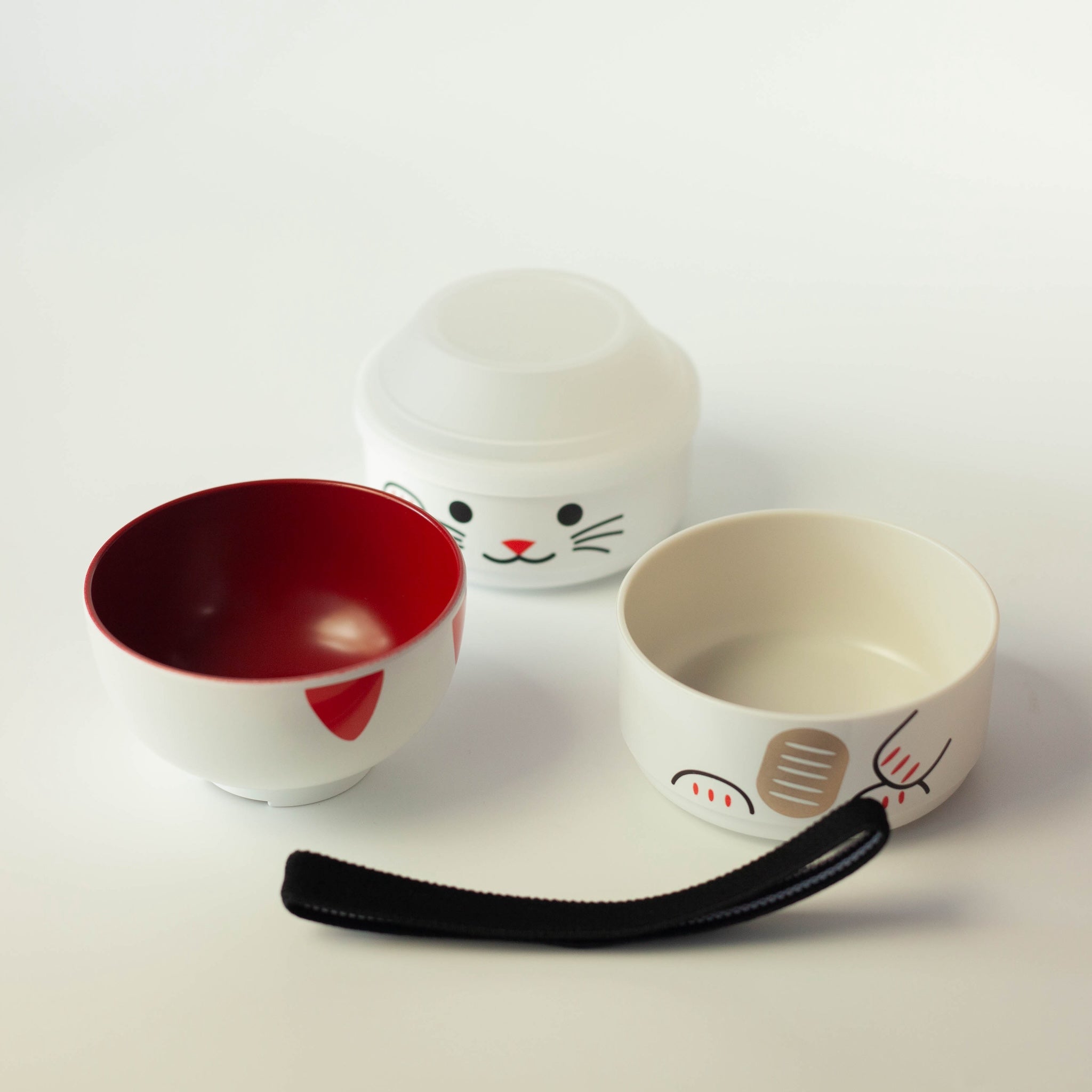 Bento Kokeshi - Maneki Neko bianco