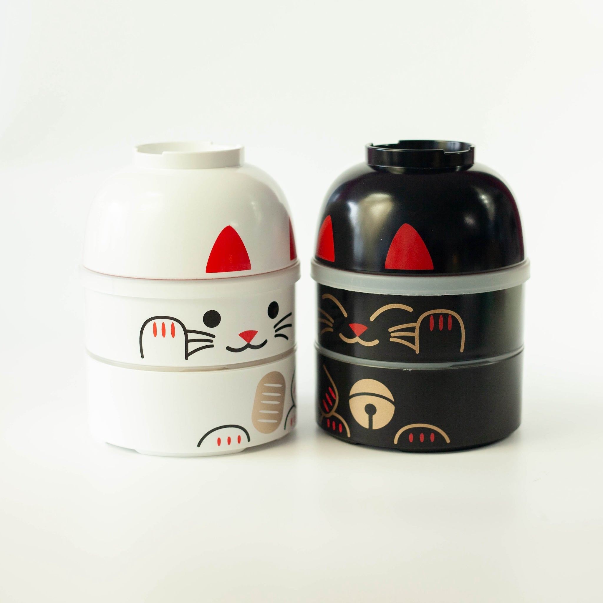 Bento Kokeshi - Maneki Neko (nero, 1200 ml)