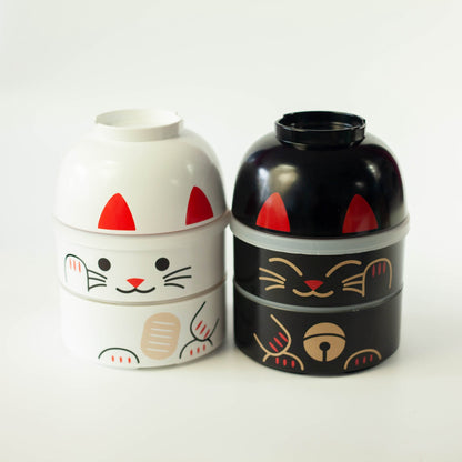 Bento Kokeshi - Maneki Neko (wit, 1200 ml)