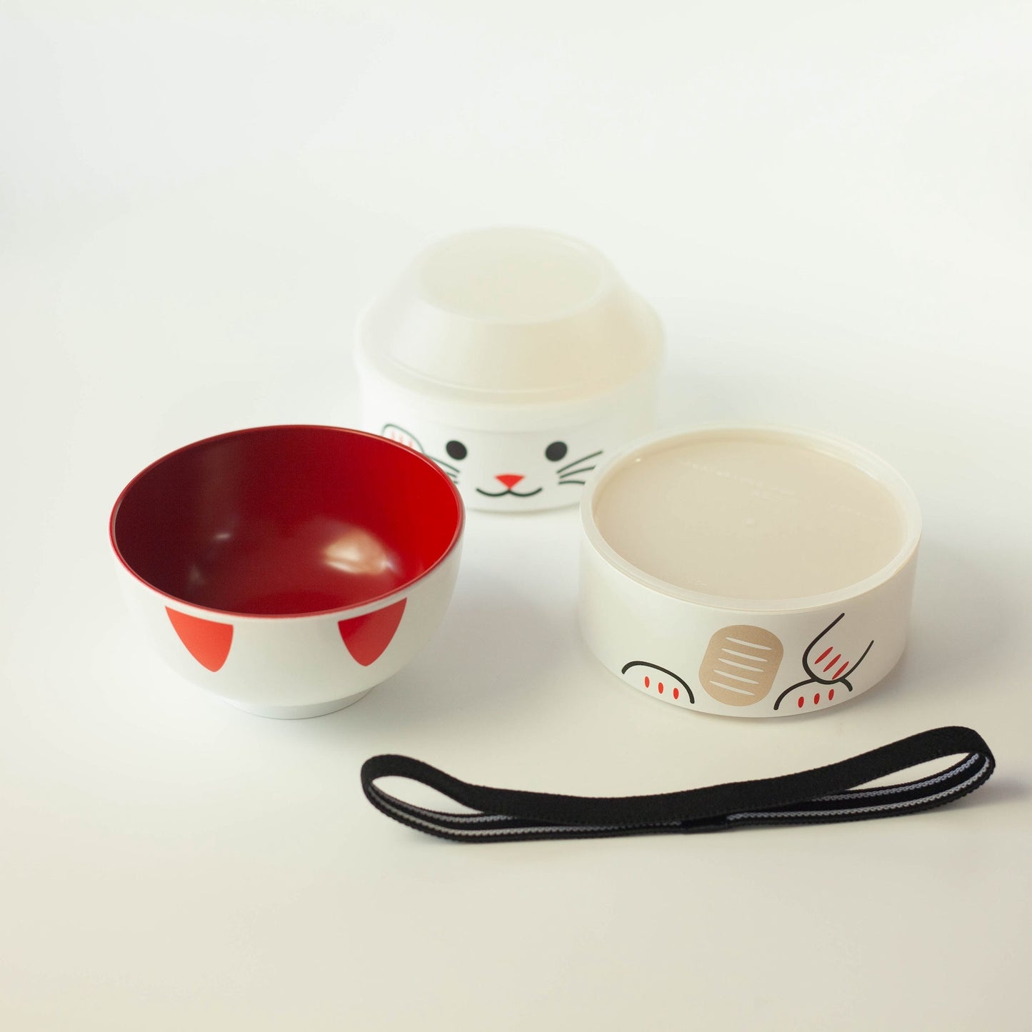 Bento Kokeshi - Maneki Neko (wit, 1200 ml)