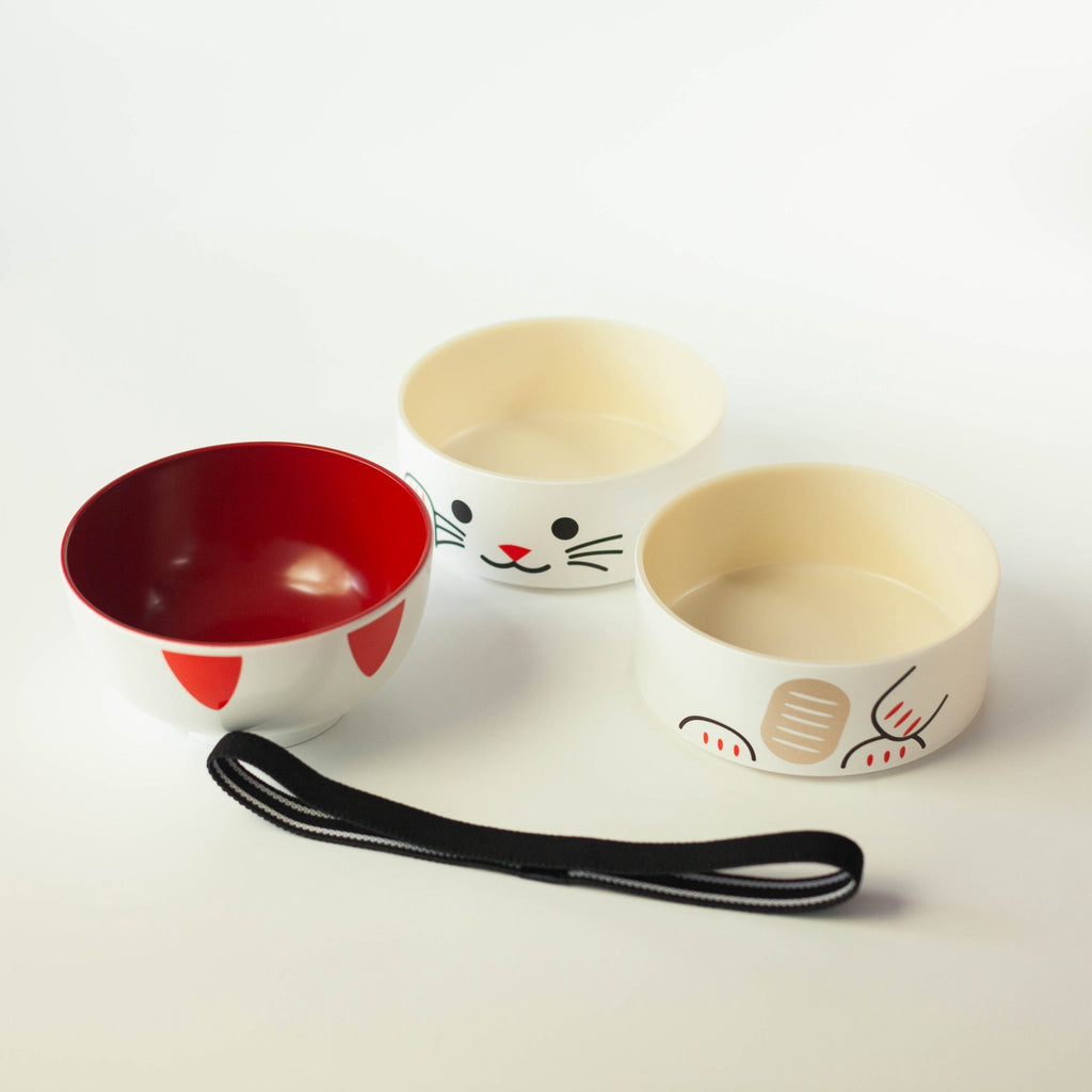Bento Kokeshi - Maneki Neko (bianco, 1200 ml)