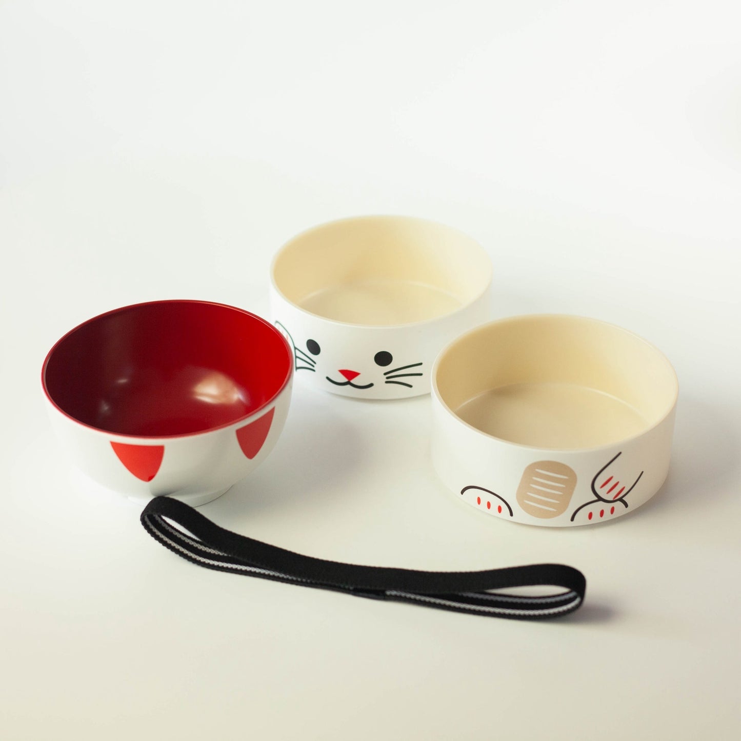 Bento Kokeshi - Maneki Neko (wit, 1200 ml)