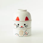 Bento Kokeshi - Maneki Neko (blanc, 1200 ml)