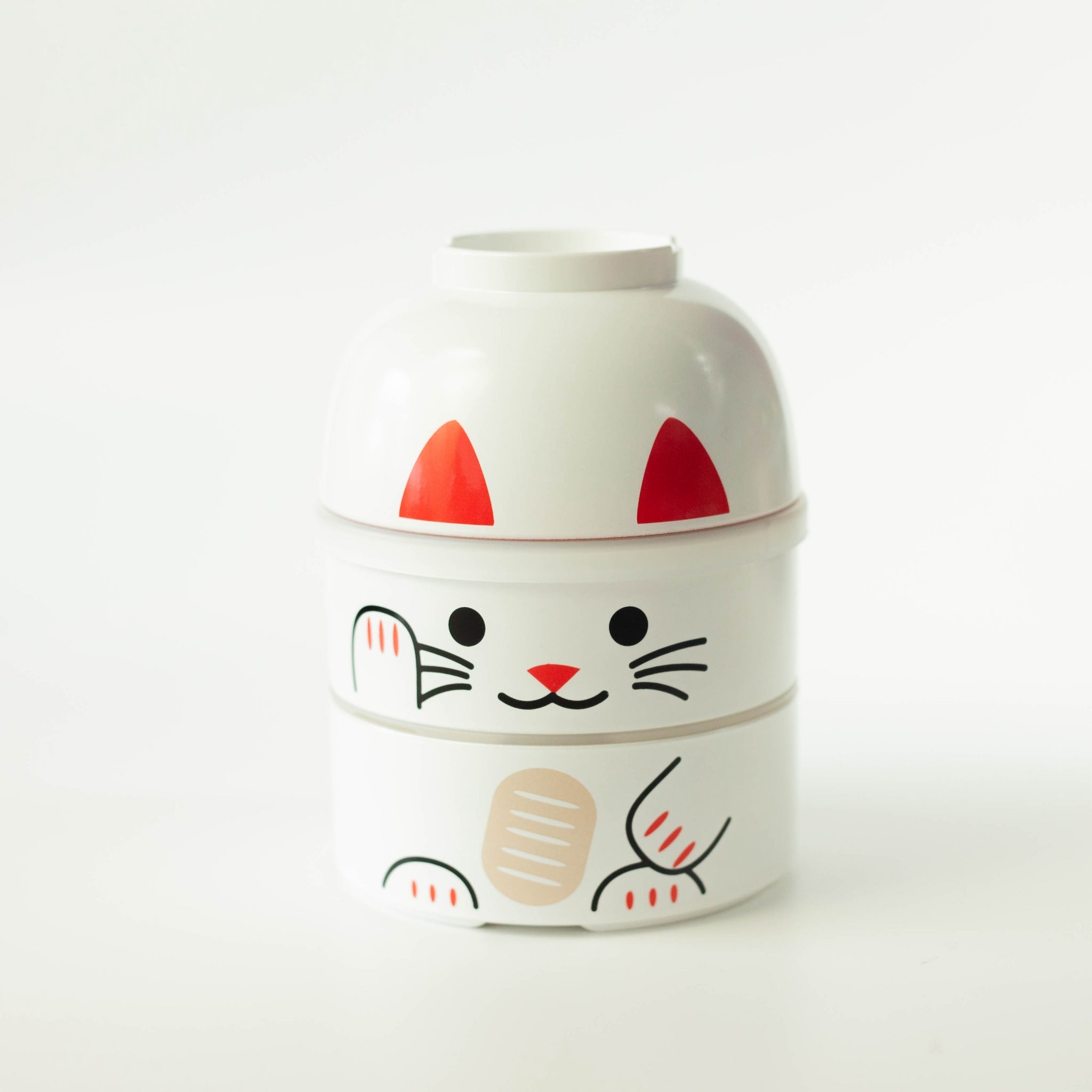 Bento Kokeshi - Maneki Neko (bianco, 1200 ml)
