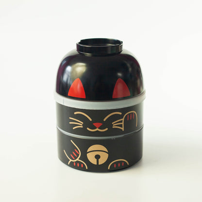 Bento Kokeshi - Maneki Neko (noir, 1200 ml)