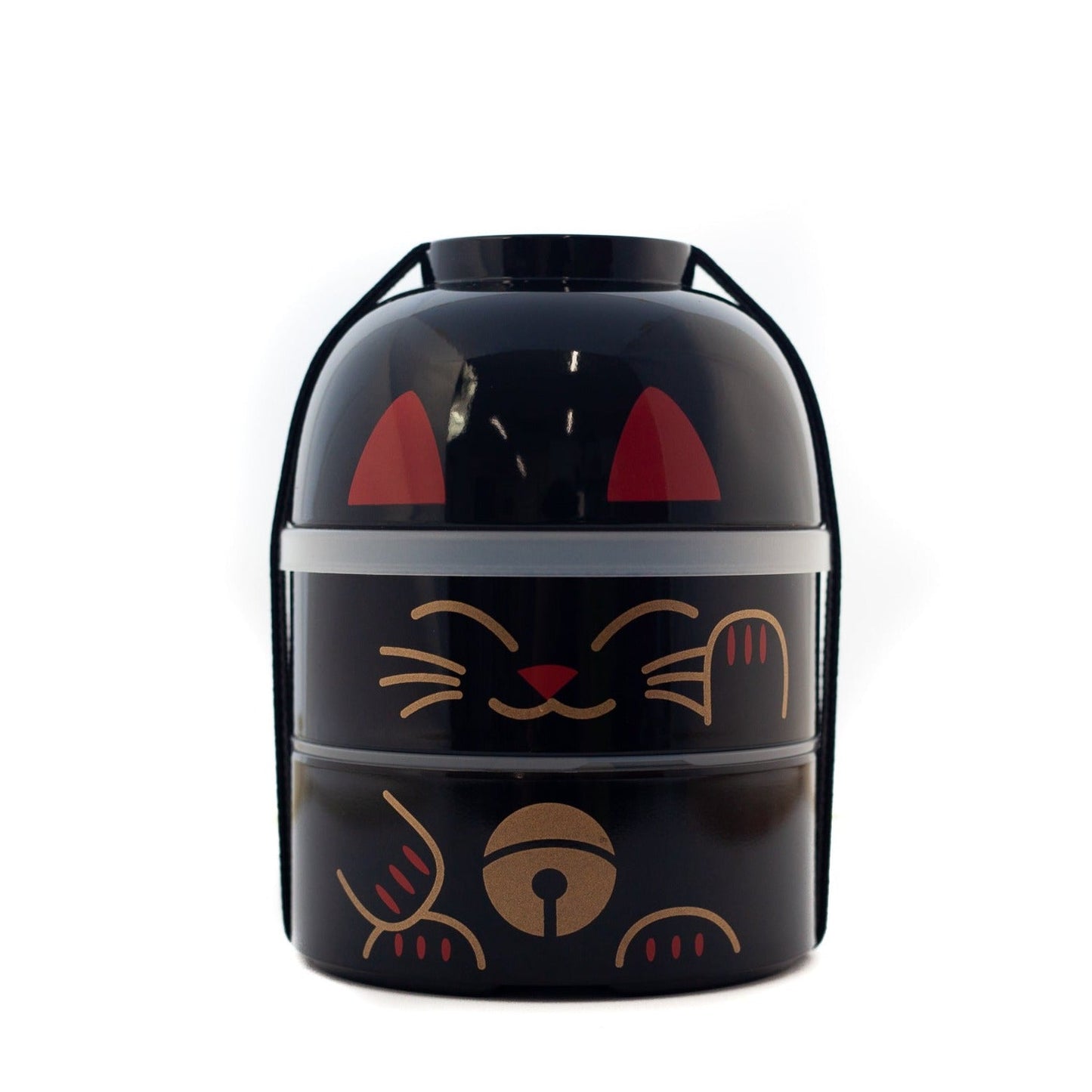 Bento Kokeshi - Maneki Neko (noir, 1200 ml)