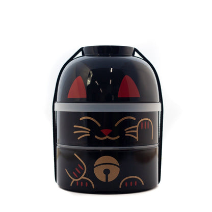 Bento Kokeshi - Maneki Neko (noir, 1200 ml)