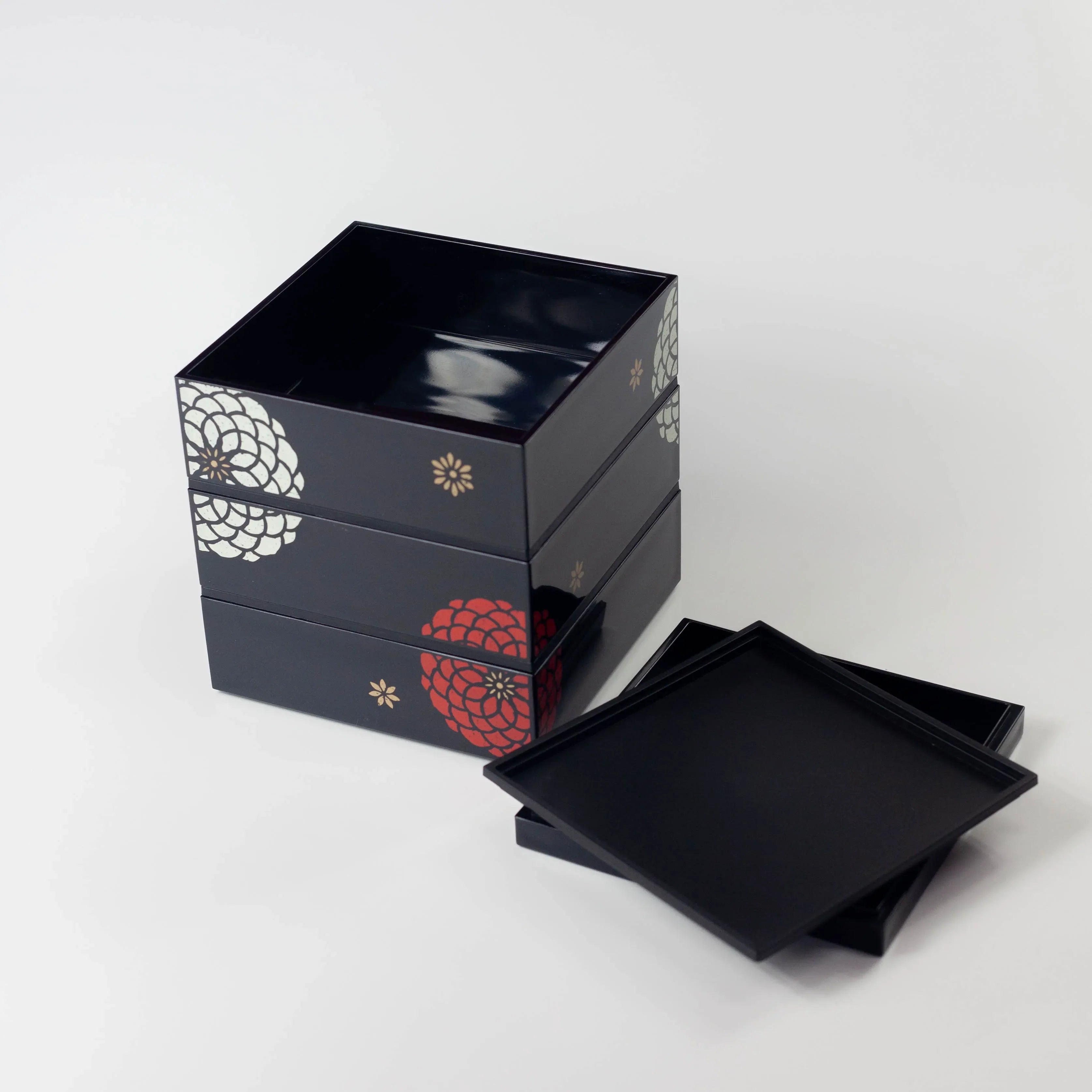 Bento Ojyu Pique-Nique (15x15 cm, 3 étages)