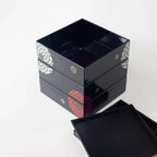 Bento Ojyu Pique-Nique (18x18 cm, 3 étages, noir)