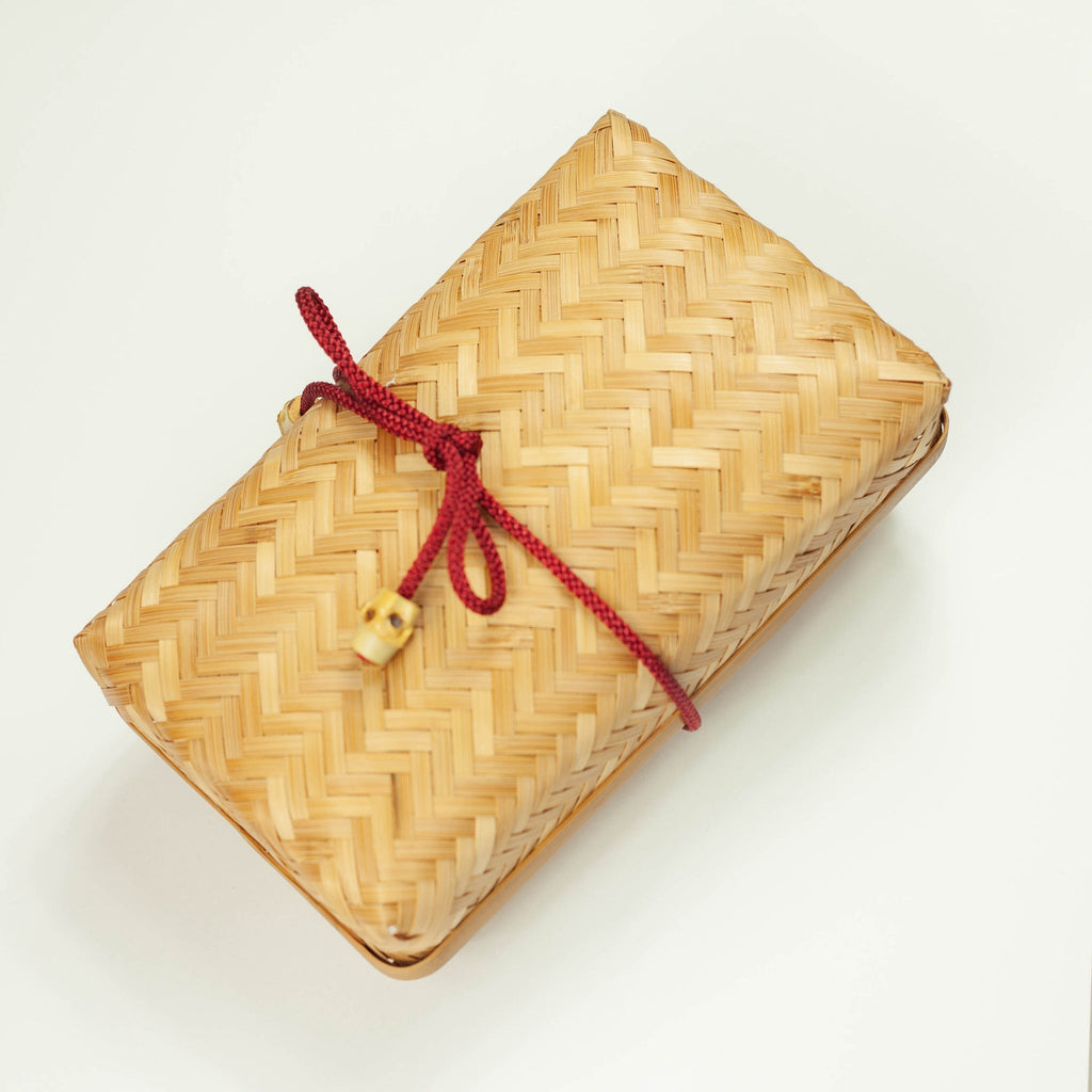 Bento en bambou tissé