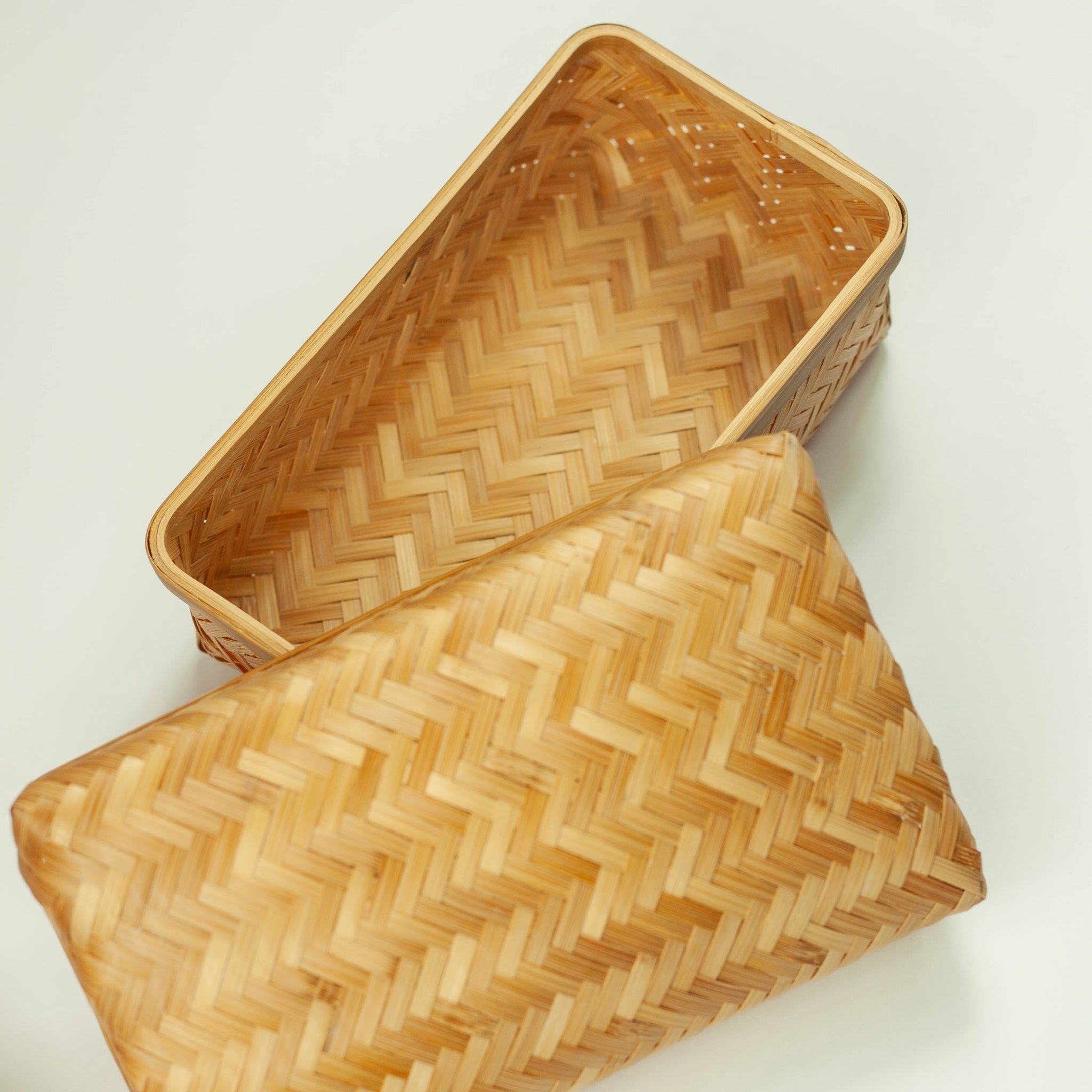 Bento en bambou tissé