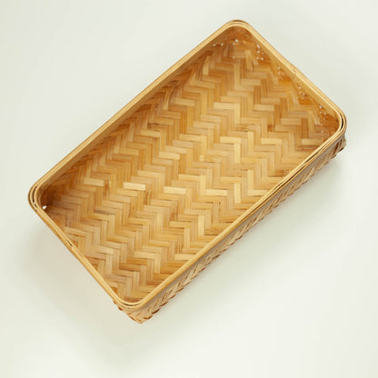 Bento en bambou tissé