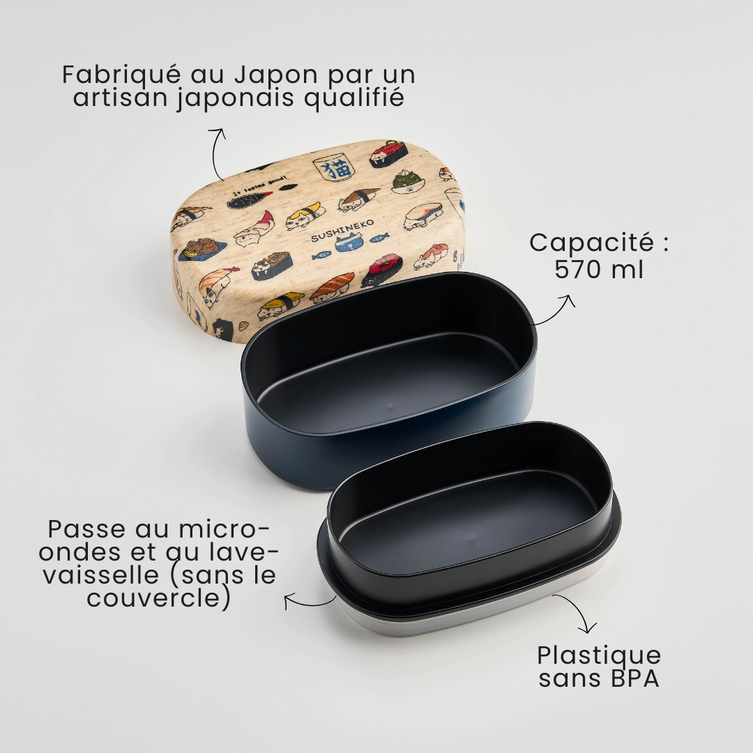 Bento original Sushi Neko (2 étages, 570 ml)