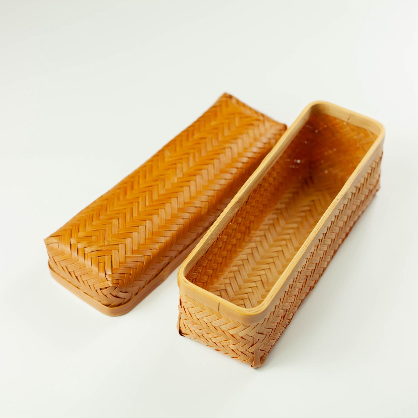 Bento di bambù intrecciato (lungo)