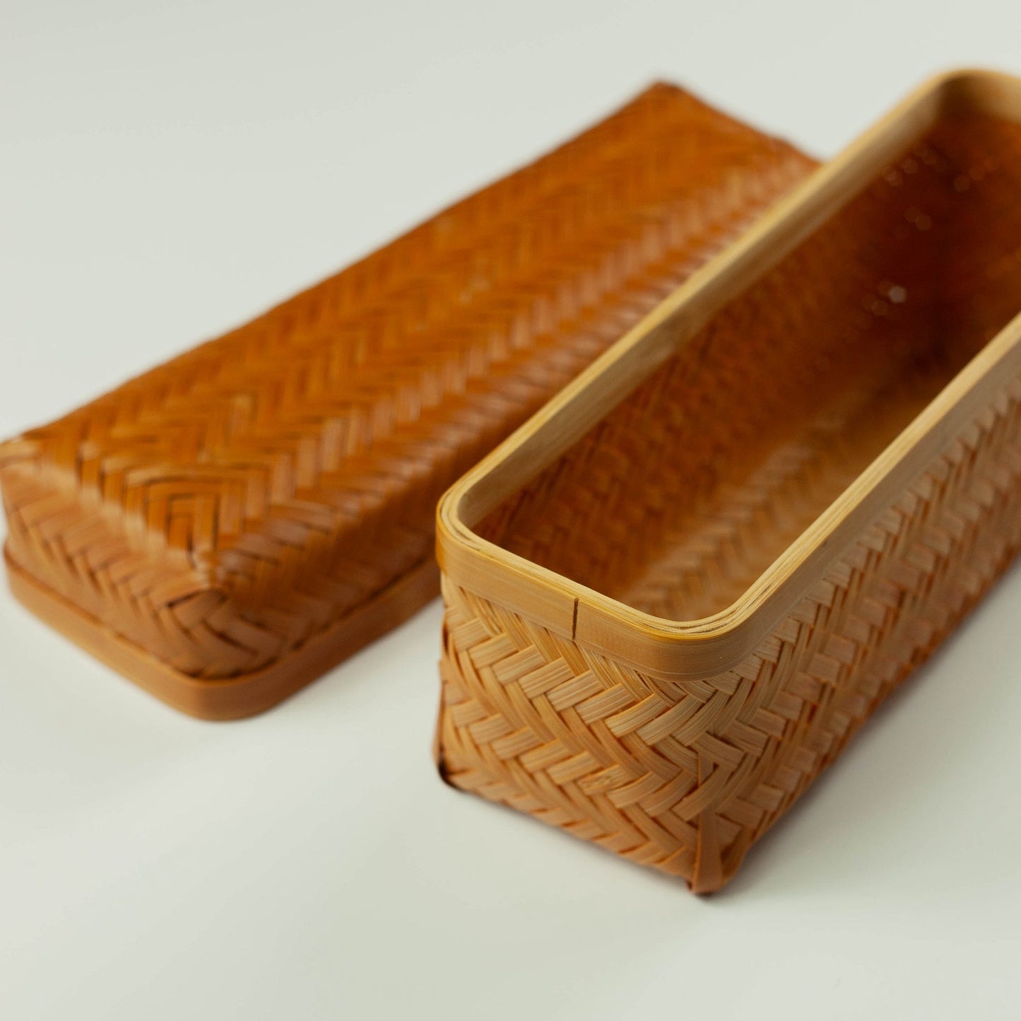 Bento di bambù intrecciato (lungo)