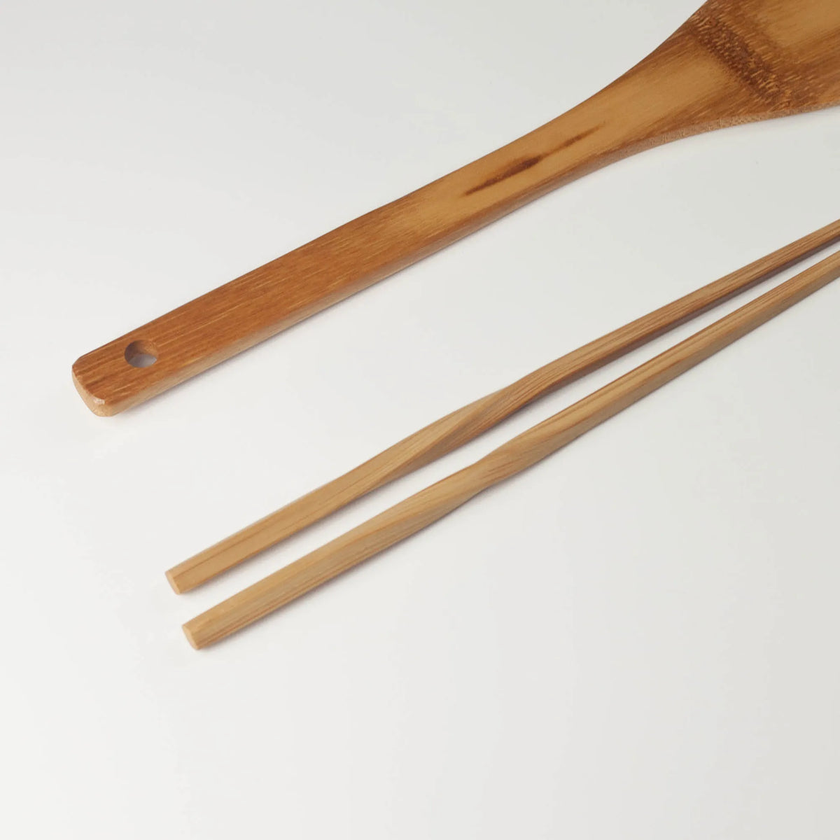 Set van bamboe keukengerei