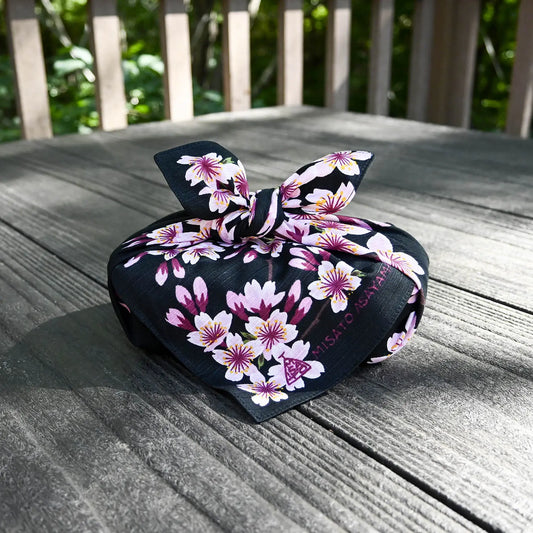 Furoshiki Yozakura (noir et rose, 50 cm)