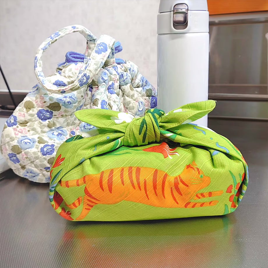 Furoshiki Neko no Niwa (verde, 50 cm)