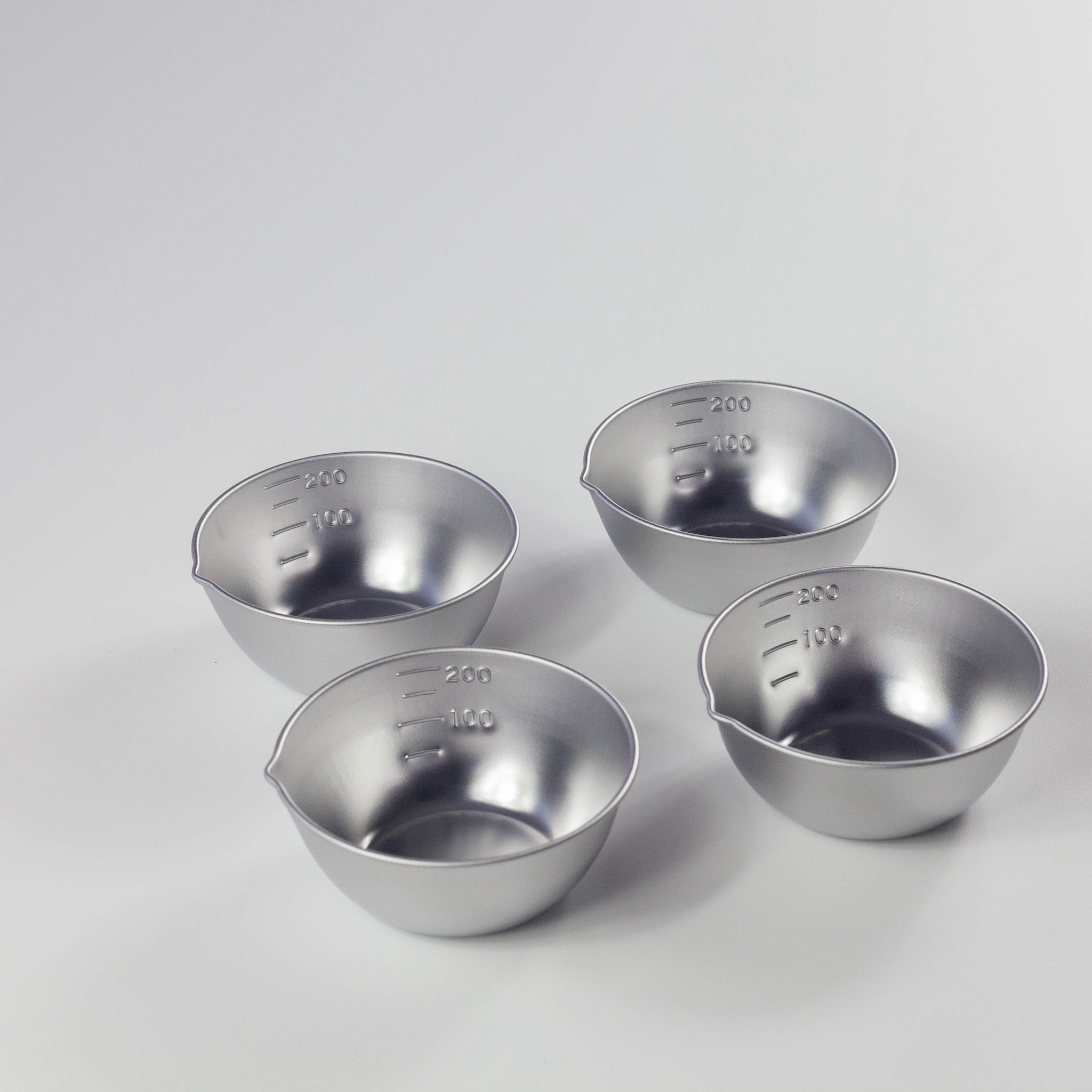 Set van 4 mini mengkommen van roestvrij staal