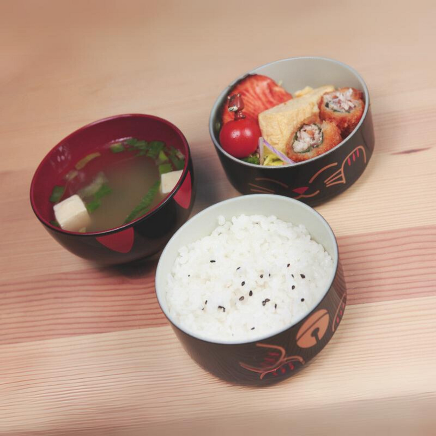 Bento Kokeshi - Maneki Neko bianco