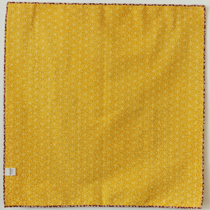 Furoshiki bifacciale Asanoha Sakura (rosso bordeaux e oro, 50 cm)