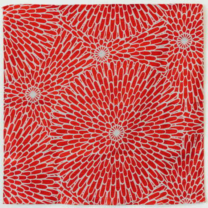 Furoshiki double face Isa Monyo Kiku (rouge et bleu, 48cm)