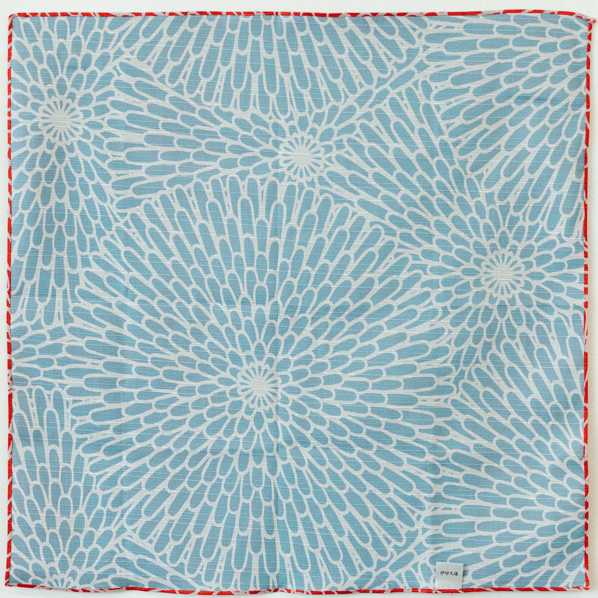 Furoshiki double face Isa Monyo Kiku (rouge et bleu, 48cm)