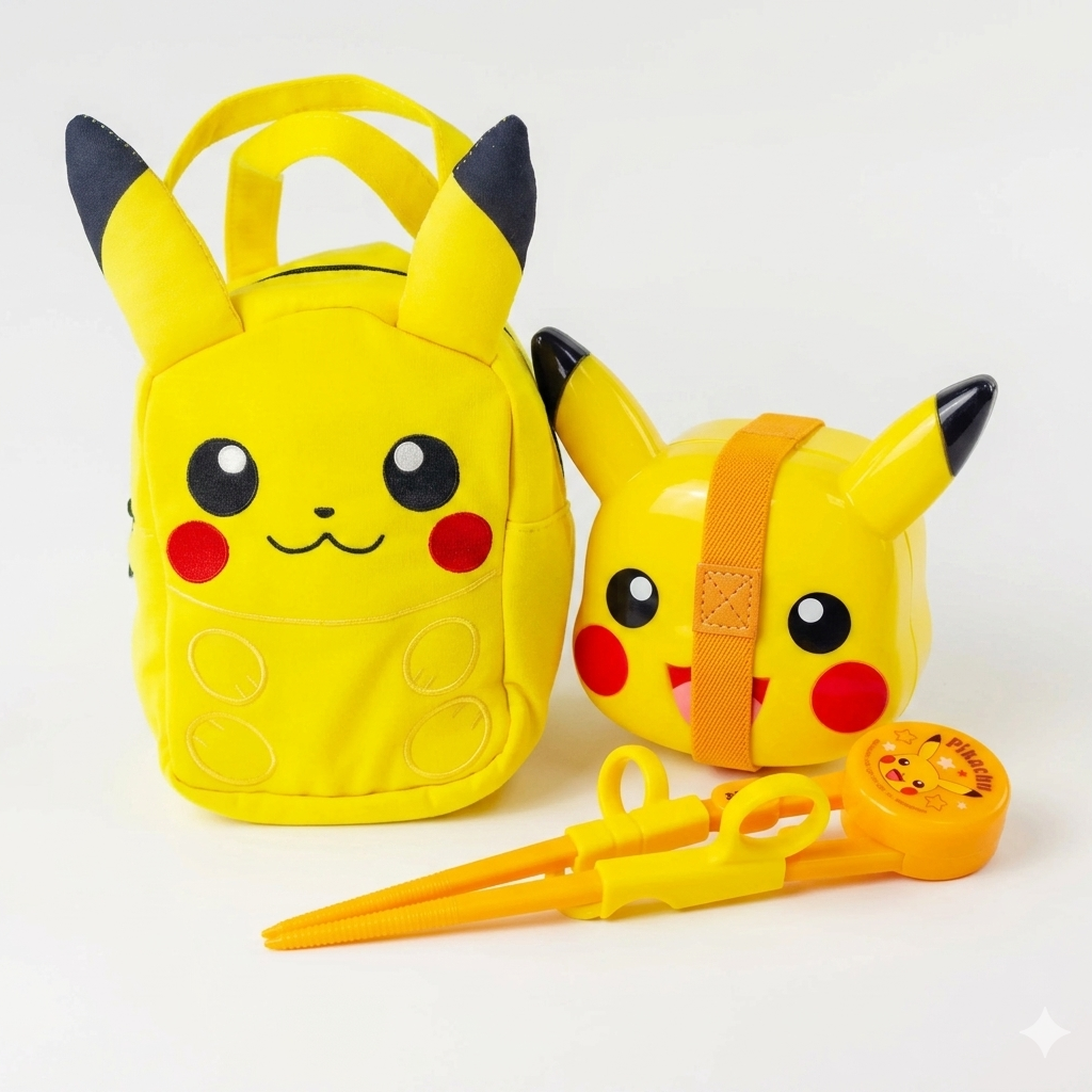 Ensemble Bento pour Enfant Pikachu 3D