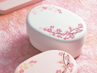 Sakura Compact Bento Box | White by Hakoya - Bento&co Japanese Bento Lunch Boxes and Kitchenware Specialists