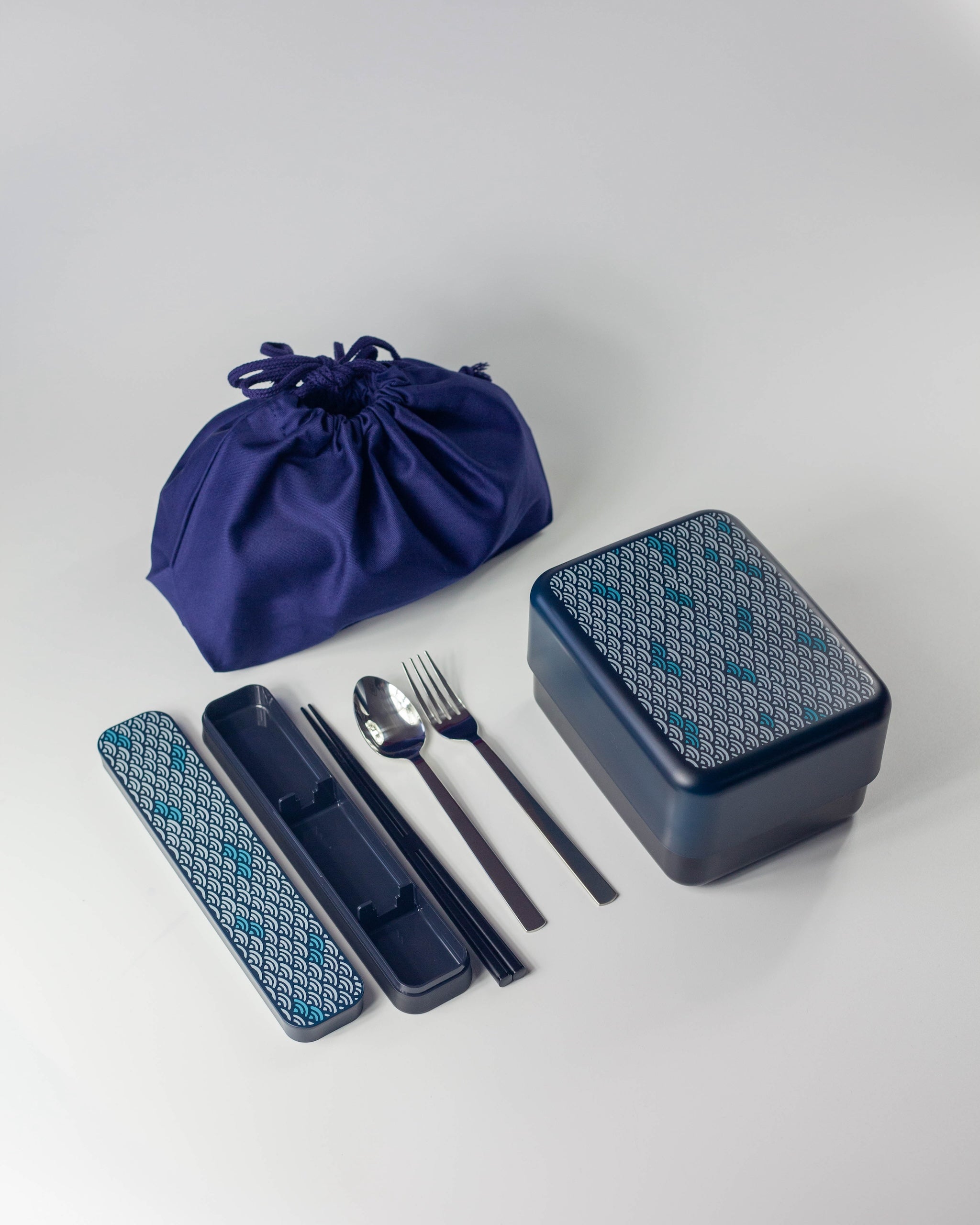 Ensemble Big Bento Nami Bleu