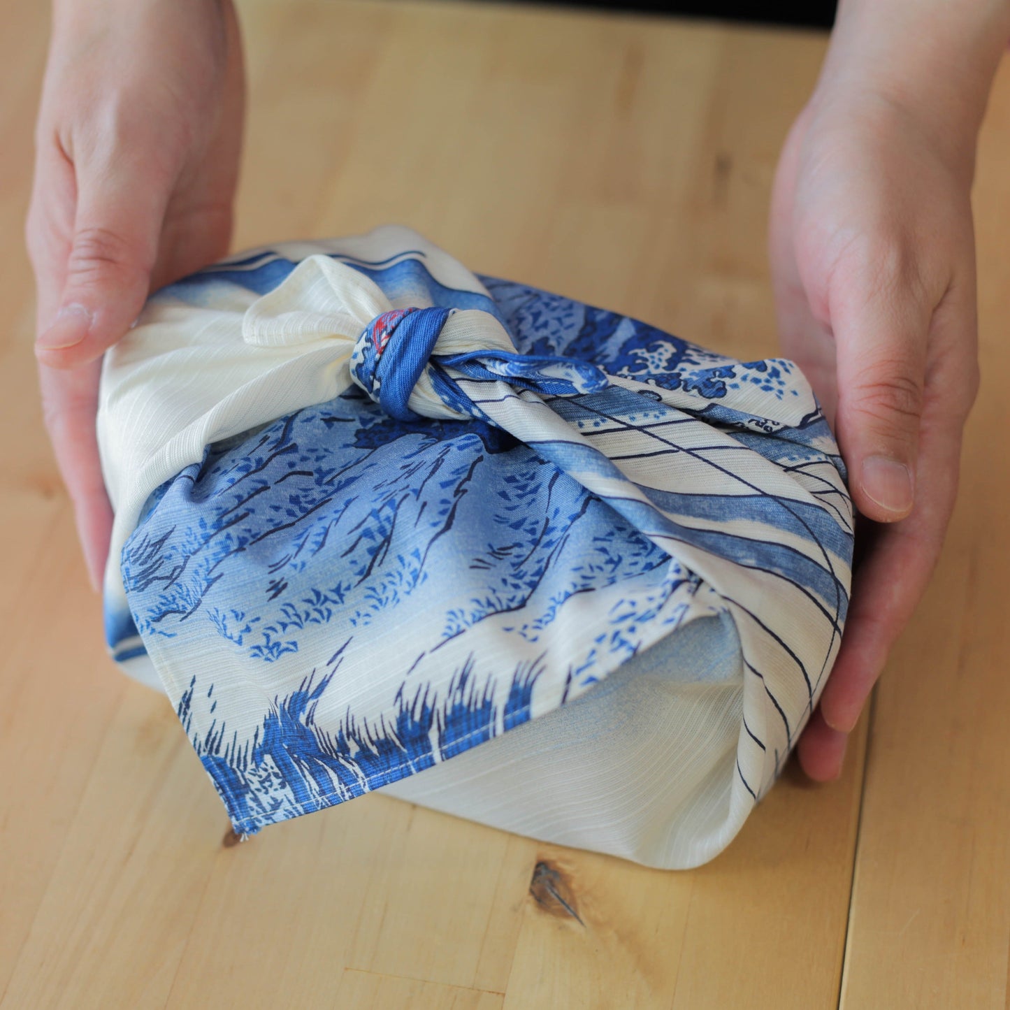 Furoshiki Hokusai Ukiyo-e | Il pescatore di Kajikazawa 48 cm
