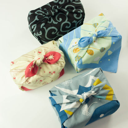 Furoshiki Karakusa (noir, 50 cm)