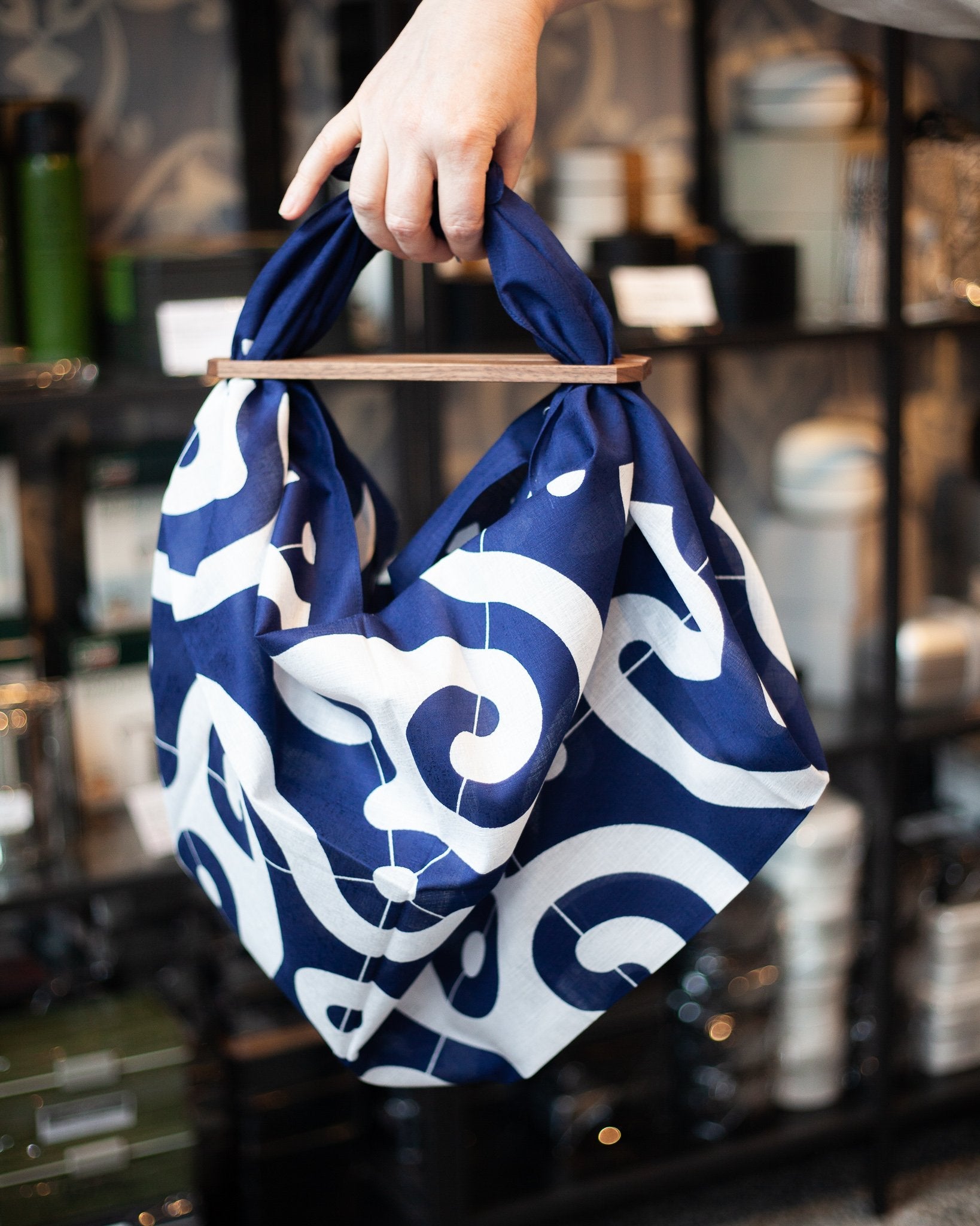Furoshiki Patchin (manico della borsa) - Noce